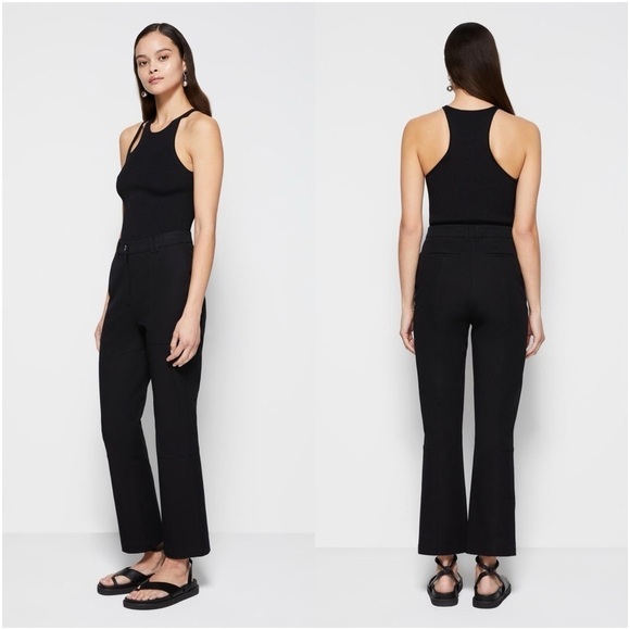 JONATHAN SIMKHAI Jesslyn Cropped Pant In Black - Picture 1 of 8